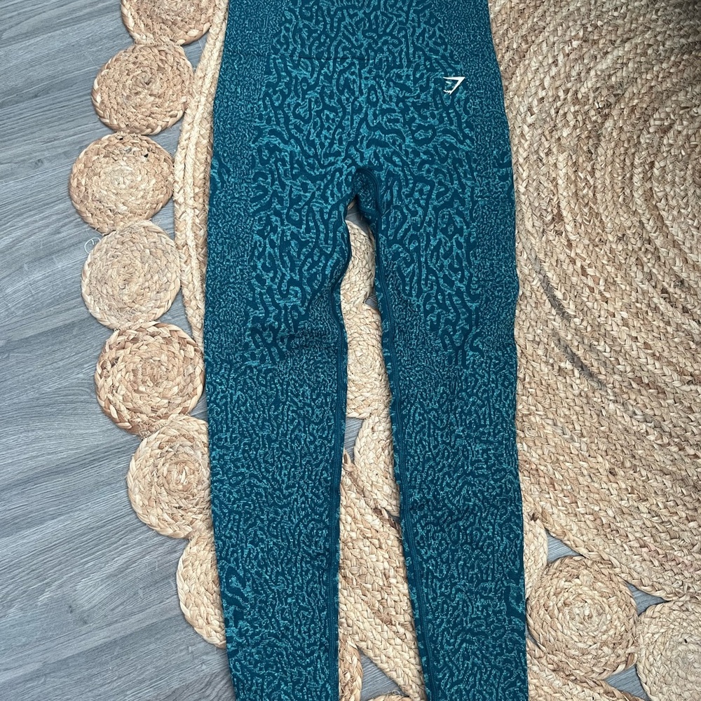 Gymshark Teal Patterned Leggings